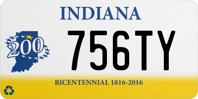 IN license plate 756TY