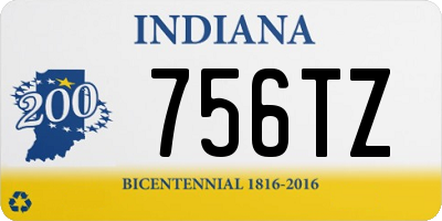 IN license plate 756TZ