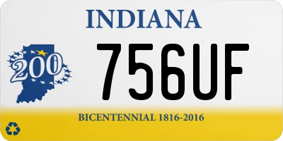 IN license plate 756UF