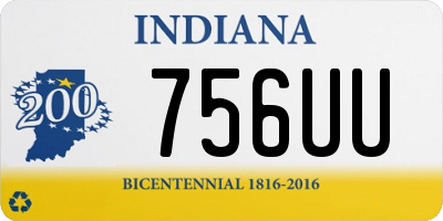IN license plate 756UU