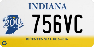 IN license plate 756VC