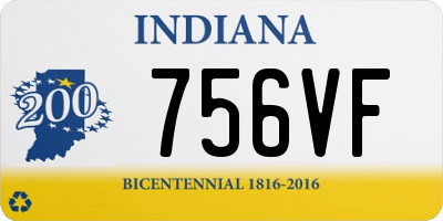 IN license plate 756VF