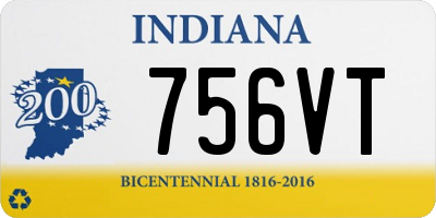 IN license plate 756VT