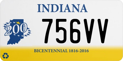 IN license plate 756VV