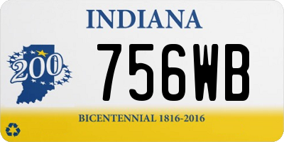 IN license plate 756WB