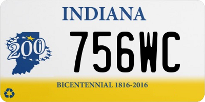 IN license plate 756WC