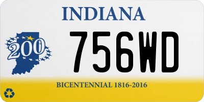 IN license plate 756WD