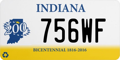 IN license plate 756WF