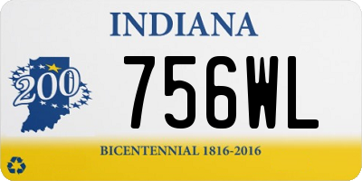 IN license plate 756WL