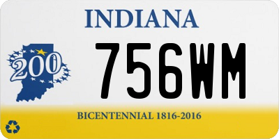 IN license plate 756WM