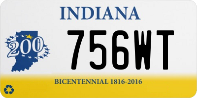 IN license plate 756WT
