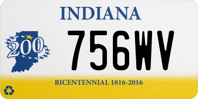 IN license plate 756WV