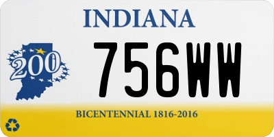 IN license plate 756WW