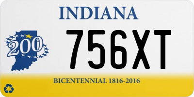 IN license plate 756XT