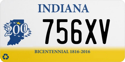 IN license plate 756XV