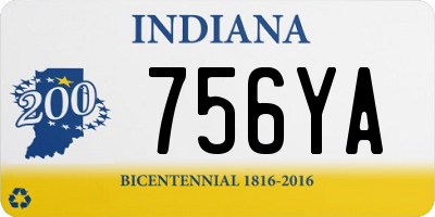 IN license plate 756YA