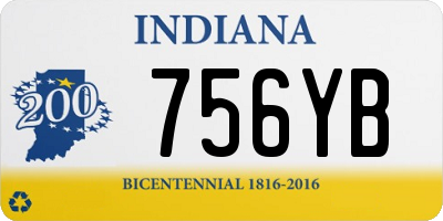 IN license plate 756YB