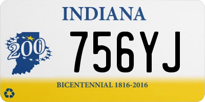 IN license plate 756YJ