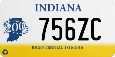 IN license plate 756ZC