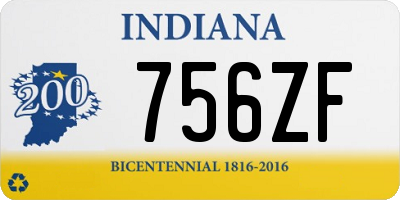 IN license plate 756ZF