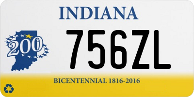 IN license plate 756ZL
