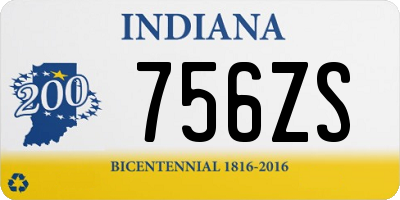 IN license plate 756ZS