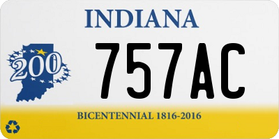 IN license plate 757AC
