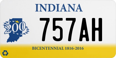 IN license plate 757AH
