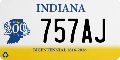 IN license plate 757AJ