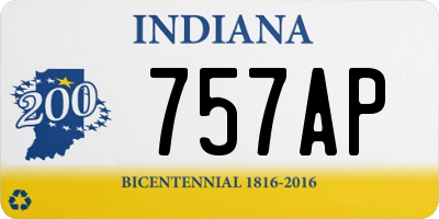 IN license plate 757AP
