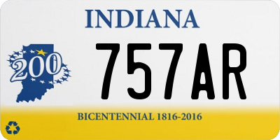 IN license plate 757AR