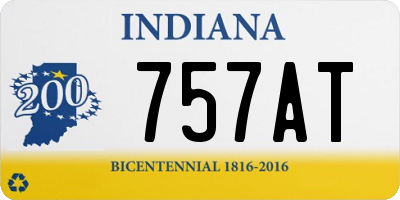 IN license plate 757AT