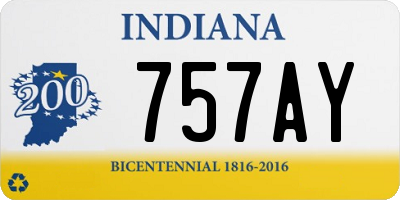 IN license plate 757AY