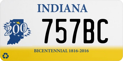 IN license plate 757BC