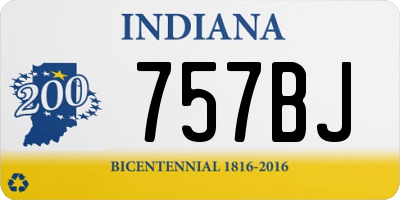 IN license plate 757BJ