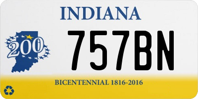 IN license plate 757BN