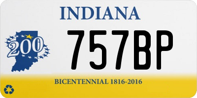 IN license plate 757BP