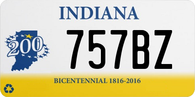 IN license plate 757BZ