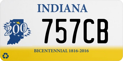 IN license plate 757CB