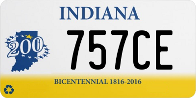 IN license plate 757CE