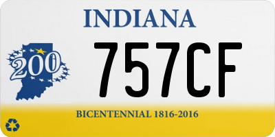 IN license plate 757CF