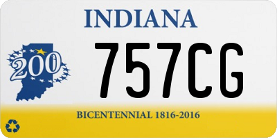 IN license plate 757CG