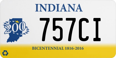 IN license plate 757CI