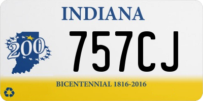 IN license plate 757CJ