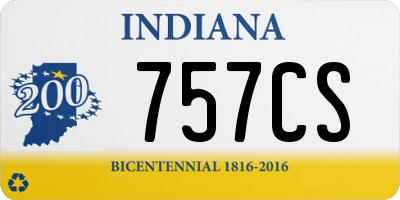 IN license plate 757CS