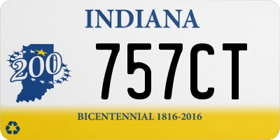 IN license plate 757CT