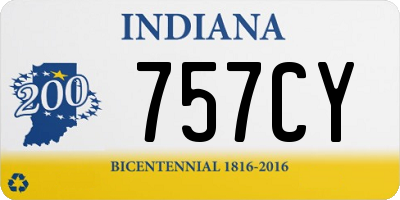 IN license plate 757CY