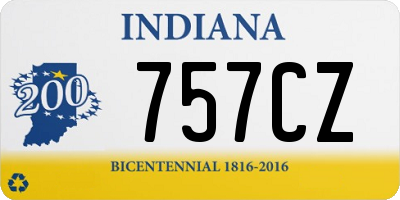 IN license plate 757CZ