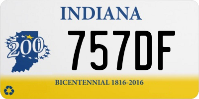 IN license plate 757DF