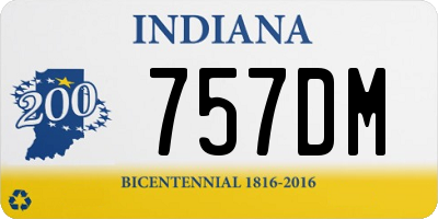 IN license plate 757DM